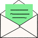 Loomly support contact envelop illustration