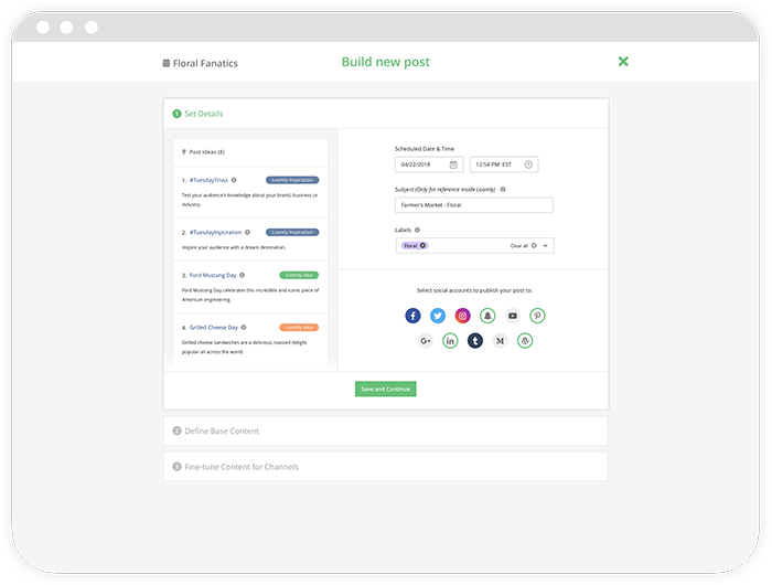 Loomly post builder screenshot