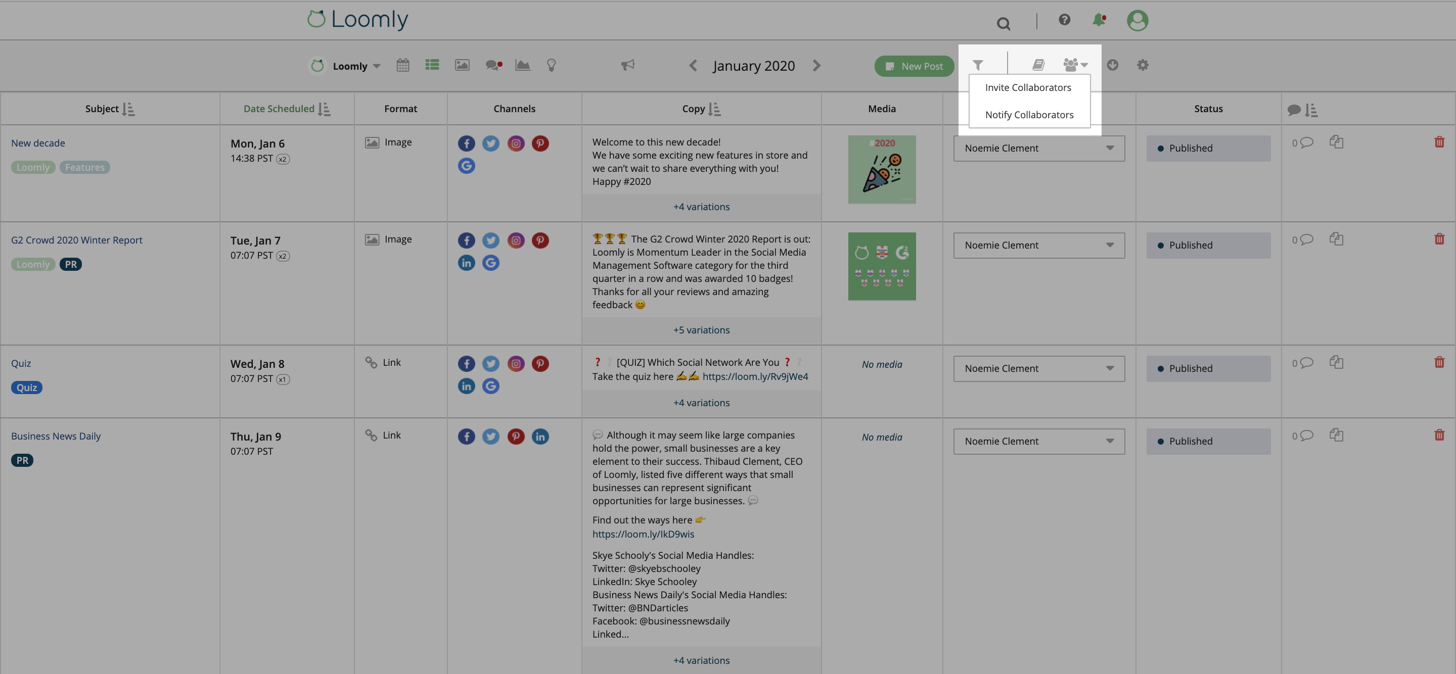 Social media calendar use cases agencies step two screenshot