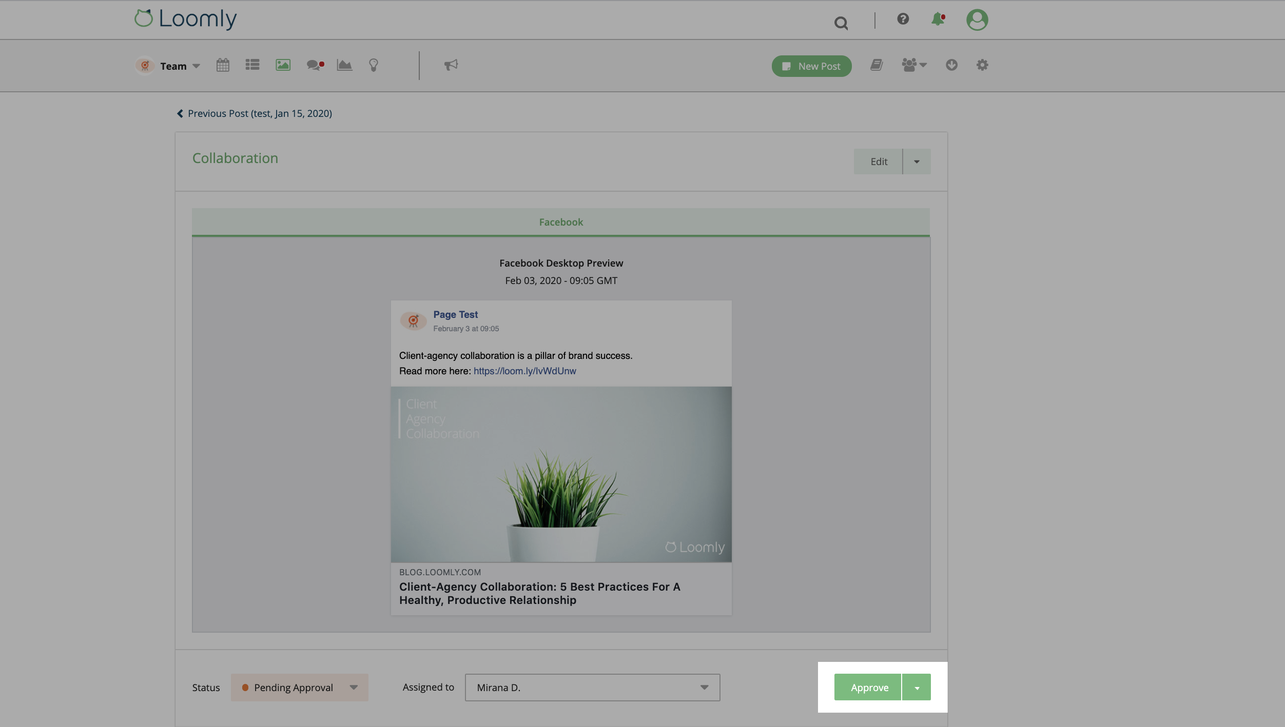 Social media calendar use cases agencies step three screenshot