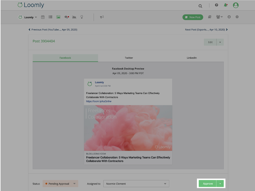 Social media calendar use cases freelancers step five screenshot